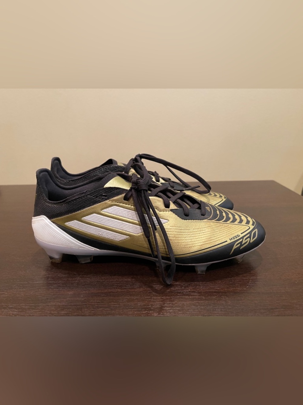 adidas Gold and Black Soccer Cleats - Messi Signature